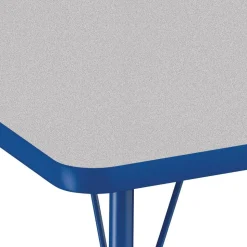 Single Student Table with 12"H Chair Set, Gray/Blue