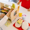 Slice & Stack Wooden Sandwich Counter with Deli Slicer