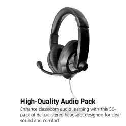Smart-Trek™ Deluxe Stereo Headsets - 50 Pack