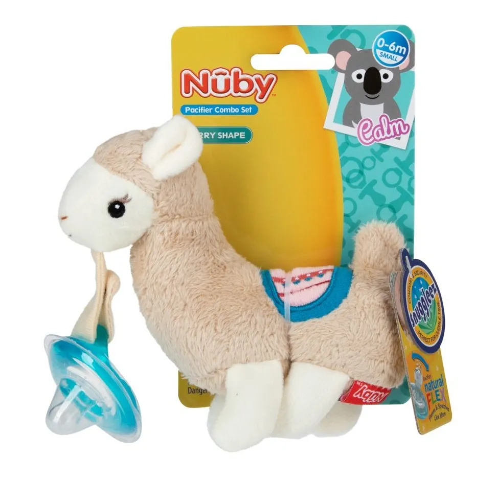 Snuggleez Pacifier and Clip Combo Set - Llama