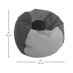 SoftScape Classic 35" Standard Bean Bag - Gray/Light Gray