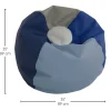 SoftScape Classic 35" Standard Bean Bag - Navy/Powder Blue