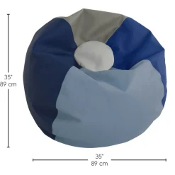 SoftScape Classic 35" Standard Bean Bag - Navy/Powder Blue