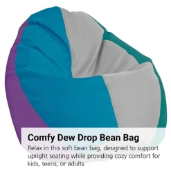 SoftScape Dew Drop Bean Bag - Contemporary/Purple