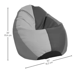 SoftScape Dew Drop Bean Bag - Gray/Light Gray