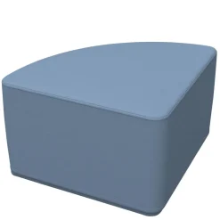 SoftScape Pie Ottoman 12" Height, 4-Piece - Navy/Powder Blue