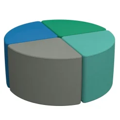 SoftScape Pie Ottoman 16" Height, 4-Piece - Contemporary