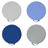 SoftScape 15" Round Floor Cushions, 4-Piece - Navy/Powder Blue