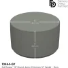 SoftScape 18" Round Ottoman 12" Height - Gray