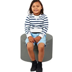 SoftScape 18" Round Ottoman 12" Height - Gray
