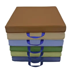 SoftScape 15" Square Floor Cushions, 6-Piece - Earthtone