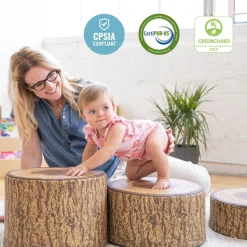 SoftZone Tree Stump Stool - 3 Piece Set