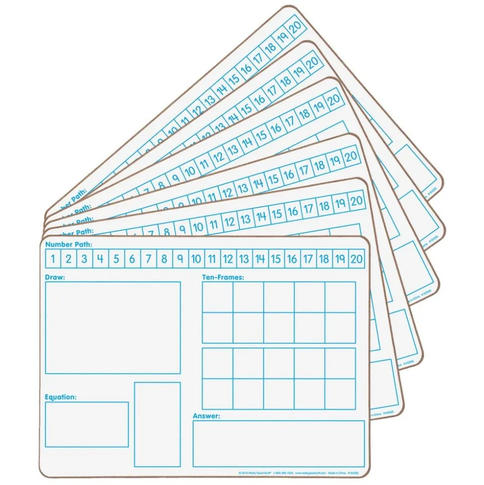 Solving Problems Two-Sided Dry Erase Boards Set - 6 Boards