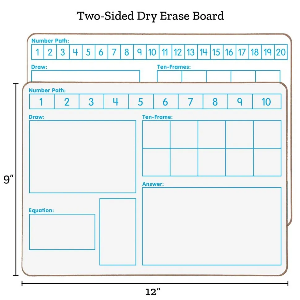 Solving Problems Two-Sided Dry Erase Boards Set - 6 Boards
