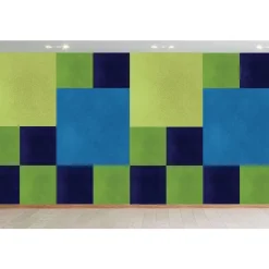 Sound Absorbing Square Wall Tiles - Set of 16, Green