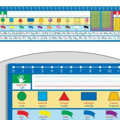 Spanish/English 120 Grid With Number Line Self-adhesive Vinyl Desktop Helpers™ - 24 helpers