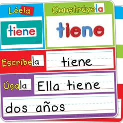 Spanish Magnetic Read, Build, And Write Boards With Magnetic High-Frequency Words And Letters Kit - 1 multi-item kit