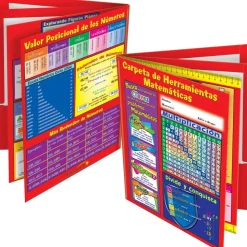 Spanish Math 4-Pocket Folders - Intermediate (Carpeta de Herramientas Matemáticas) - 12 folders