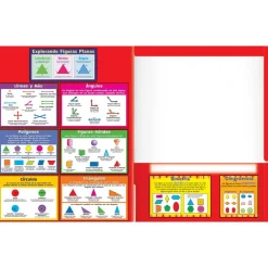 Spanish Math 4-Pocket Folders - Intermediate (Carpeta de Herramientas Matemáticas) - 12 folders