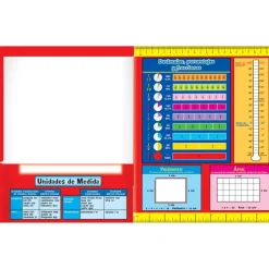 Spanish Math 4-Pocket Folders - Intermediate (Carpeta de Herramientas Matemáticas) - 12 folders