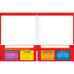 Spanish Math 4-Pocket Folders - Intermediate (Carpeta de Herramientas Matemáticas) - 12 folders