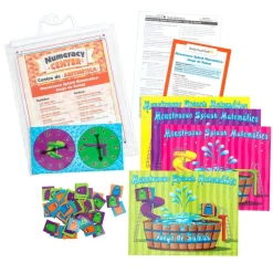 Spanish Monster Math Splash - Addition Numeracy Center Grade K+ (Centro de Aritmetica - Juego de Sumas)