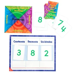 Spanish Place Value Spin Zone - Numeracy Center Grade 2+ (Centro de Aritmetica - Zona de Ruleta de Valor Posicional)