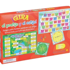 Spanish Prefix And Suffix Spin Board Games (Gira el prefijo y el sufijo) - 2 games