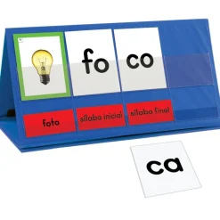 Spanish Word Building Desktop Pocket Chart Tent and Cards Kit - 1 kit