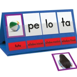 Spanish Word Building Desktop Pocket Chart Tent and Cards Kit - 1 kit