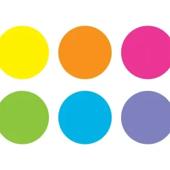 Spot On® Dry-Erase Desktop Writing Spots Bright Circles - 7"