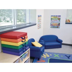 Square Floor Cushions - 6 piece set, Primary