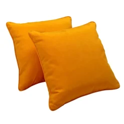15" Square Indoor/Outdoor Pillow, 2 Pack - Marigold