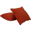 15" Square Indoor/Outdoor Pillow, 2 Pack - Rust Red