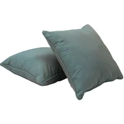 15" Square Indoor/Outdoor Pillow, 2 Pack - Dusty Turquoise
