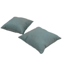 15" Square Indoor/Outdoor Pillow, 2 Pack - Dusty Turquoise
