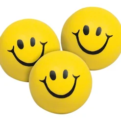 Squeeze Smiley Face Stress Balls - Set of 12