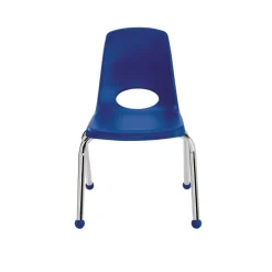 14" Stack Chair with Ball Glides - Blue, Set of 6