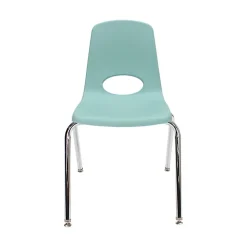 18" Stack Chair with Swivel Glides, 4-Pack-Seafoam