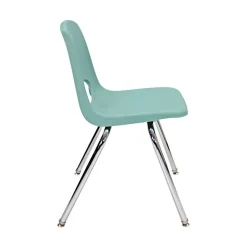 18" Stack Chair with Swivel Glides, 4-Pack-Seafoam
