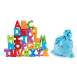 Stacking Alphabet Letter Blocks and Dough Cutters - Uppercase, 36 Pieces