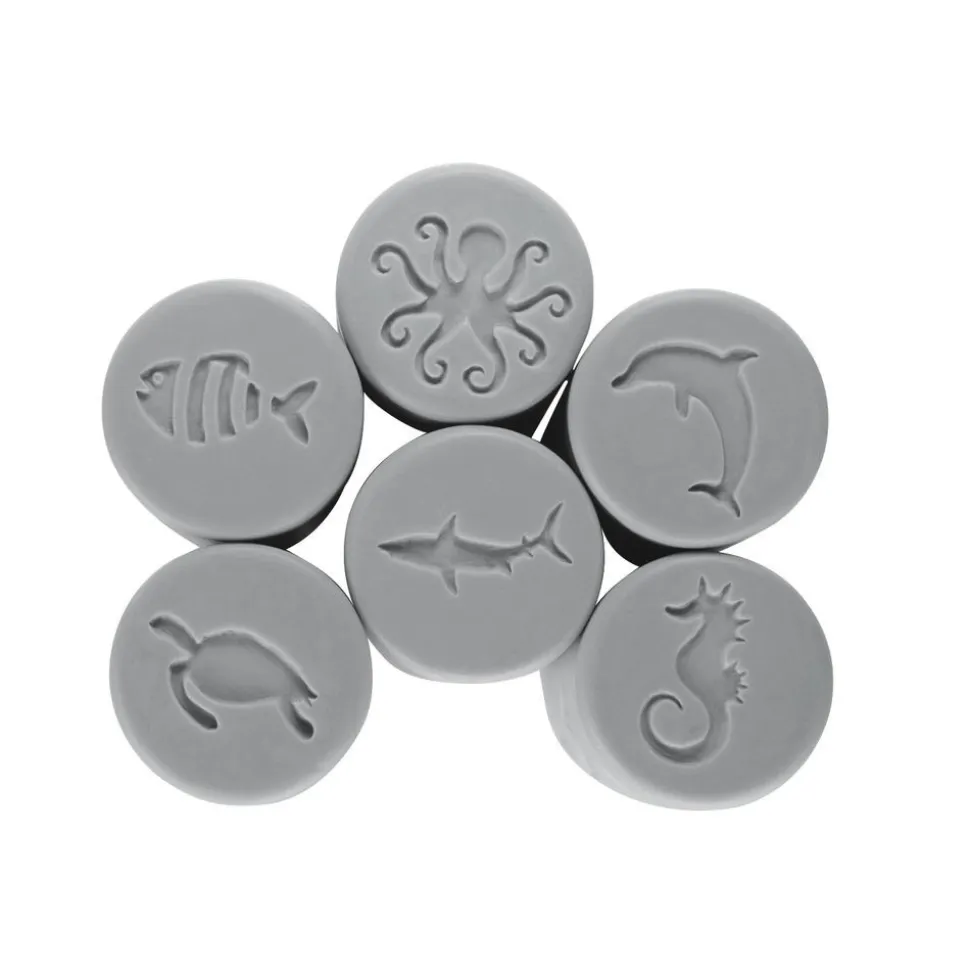 6 Stamper Rollers - Ocean Life - 12 Different Stampers
