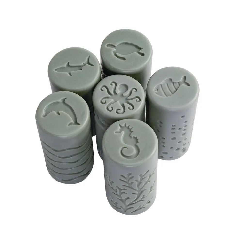 6 Stamper Rollers - Ocean Life - 12 Different Stampers