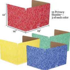 Standard Privacy Shields - Set of 12 - 4 Group Colors - Star & Swirl - Matte