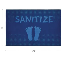 Stand & Wait to Sanitize Rug - 3' x 4'6", Blue