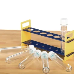 Steve Spangler Science® Large Plastic Test Tubes with Caps and Rack - 6 test tubes, 1 rack