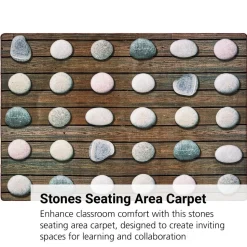 Stones Seating 6' x 9' Rectangle Pixel Perfect Carpet