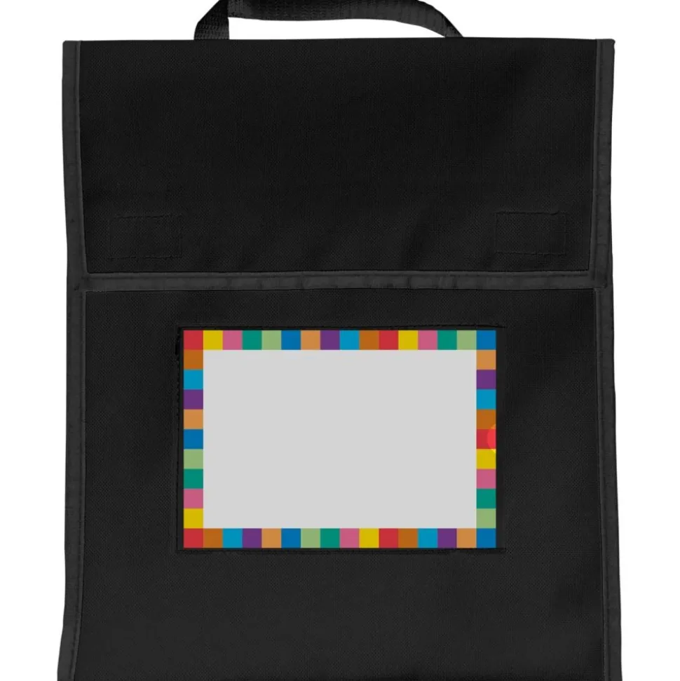 Store More® Book Pouches And Labels - Black - Set of 12