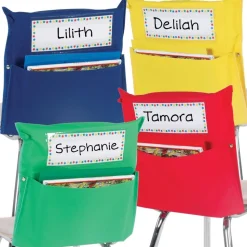 Store More® Grouping Chair Pockets - 8 chair pockets, 8 name tags