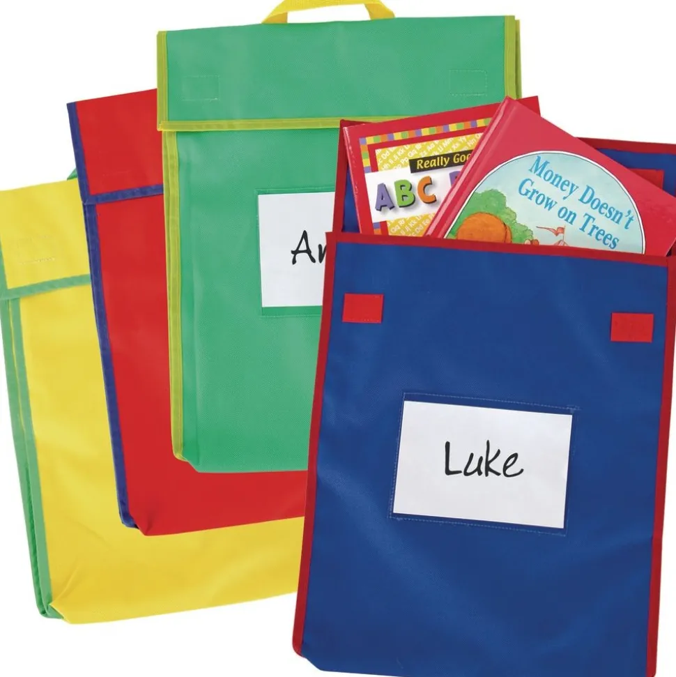 Store More® Large Book Pouches - Primary Colors - Set Of 4